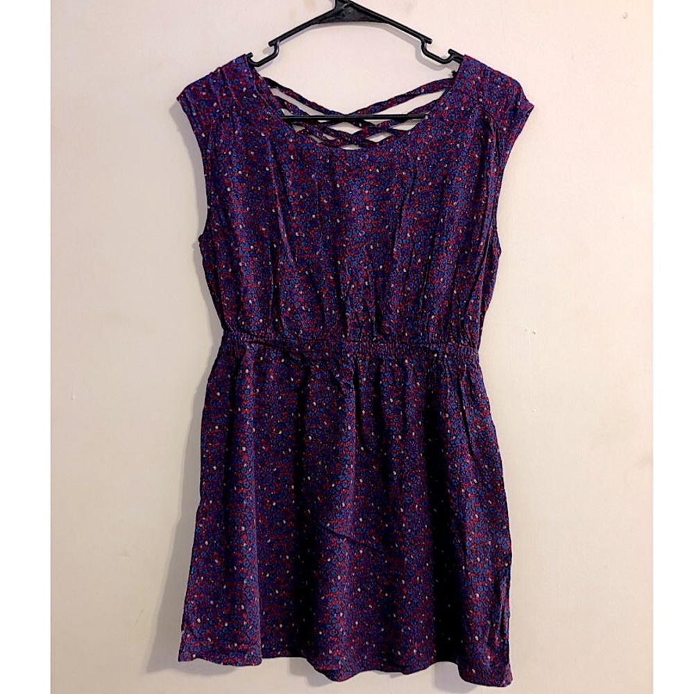 Blue/red floral dress